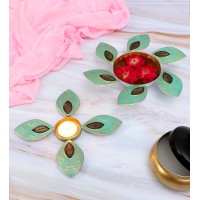Green & Gold Leaves Urli & Dia Set of..